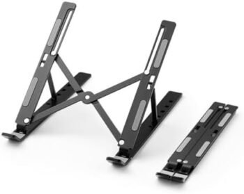 7-Level Aluminium Laptop Stand, Ultra-Thin, Black