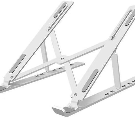 Foldable Aluminium Laptop Stand, Cooling, White