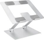 Sturdy Aluminium Laptop Stand, Height Adjustable, Silver