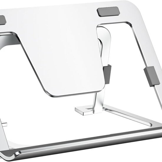 Slim Aluminium Tablet Stand, Adjustable, Silver