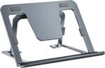 Slim Aluminium Tablet Stand, Adjustable, Grey