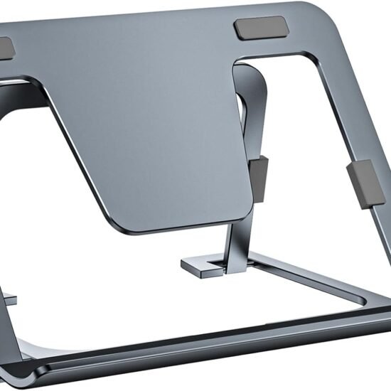 Slim Aluminium Tablet Stand, Adjustable, Grey