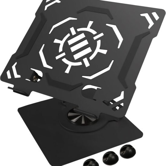 Rotating Laptop Stand with Cable Management, Black