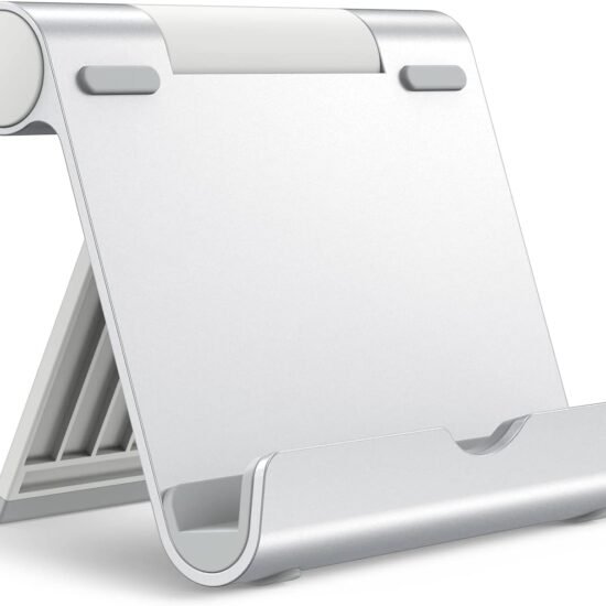 Adjustable Tablet Stand for Phones, Silver