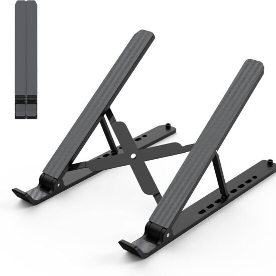 ABS Silicone Laptop Stand, Adjustable, Black