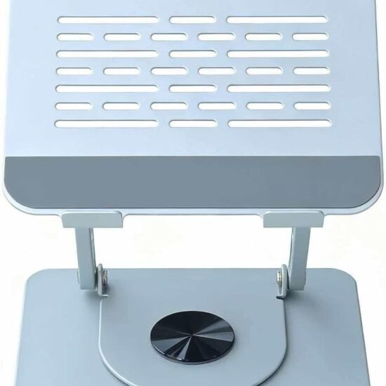 Carbon Steel Laptop Stand, 360° Rotating, Adjustable